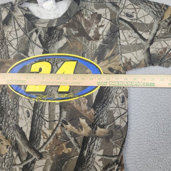 Vtg Jeff Gordon Shirt Mens Medium Dupont #24 Realtree Hardwoods Camo Hunt NASCAR - Picture 5 of 11
